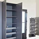 Utah-luxury-Garage-ski-boot-dryer-cabinets-drawers-grey-storage-shelves