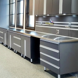 Utah-Promontory-Wasatch-garage-Cabinets-hardware-drawers-Stainless-Steel-countertop-window