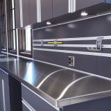 Utah-Wasatch-garage-Cabinets-hardware-drawers-Stainless-Steel-countertop-electric-power