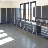 Park-City-Wasatch-garage-Utah-gray-cabinets-window-Stainless-Steel-countertop-window