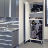 Utah-Park-City-Wasatch-garage-Stainless-Steel-countertop-cabinets-floor-golf-storage