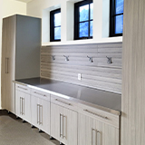 Utah-Wasatch-Garage-cabinets-gray-epoxy-floor-countertop-windows-Promontory-Colony-Luxury