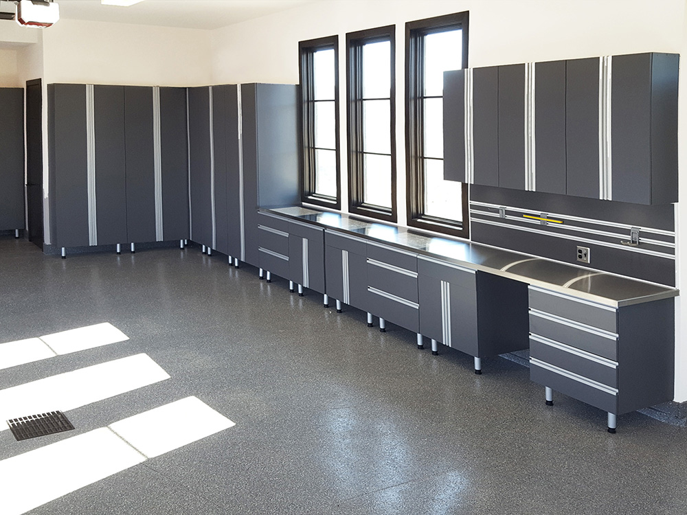 garage-cabinets-steel-countertop-epoxy-floor-window