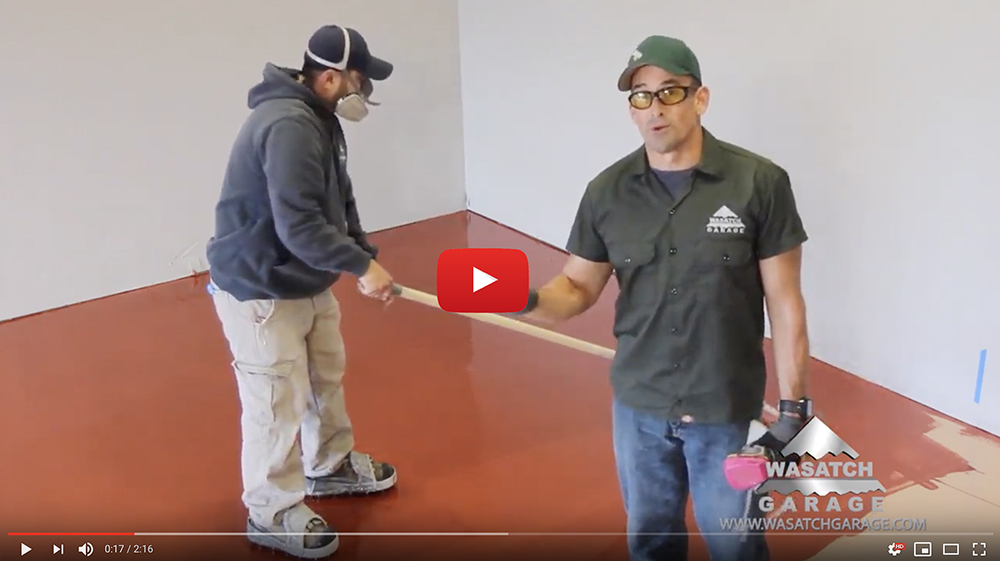 video tutorial installation epoxy metallic floor for Wasatch Garage Utah