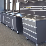 Utah-garage-cabinets-Stainless-Steel-countertop-lighting