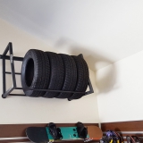 Utah-Park-City-Wasatch-garage-wall-mounted-tire-rack-safely-holds-car-wheels-place