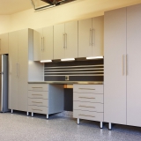 Utah-Park-City-Wasatch-garage-Stainless-Steel-countertop-wood-gray-cabinets-Drawer-refigerator-storage-flooring-woodshop
