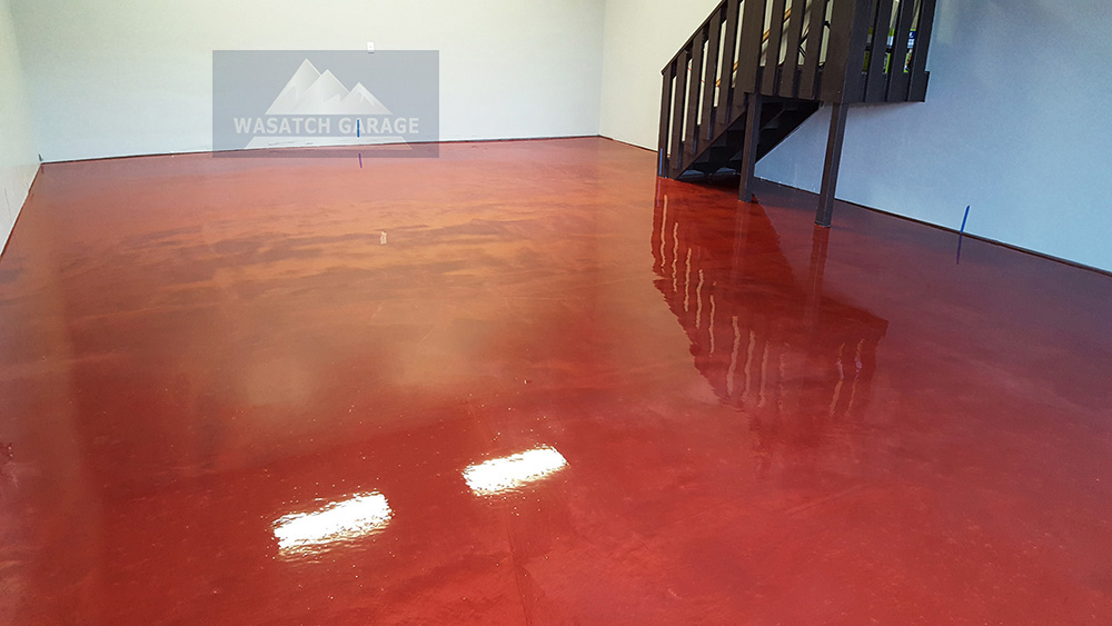Utah-Wasatch-garage-red-metallic-floor-Promontory