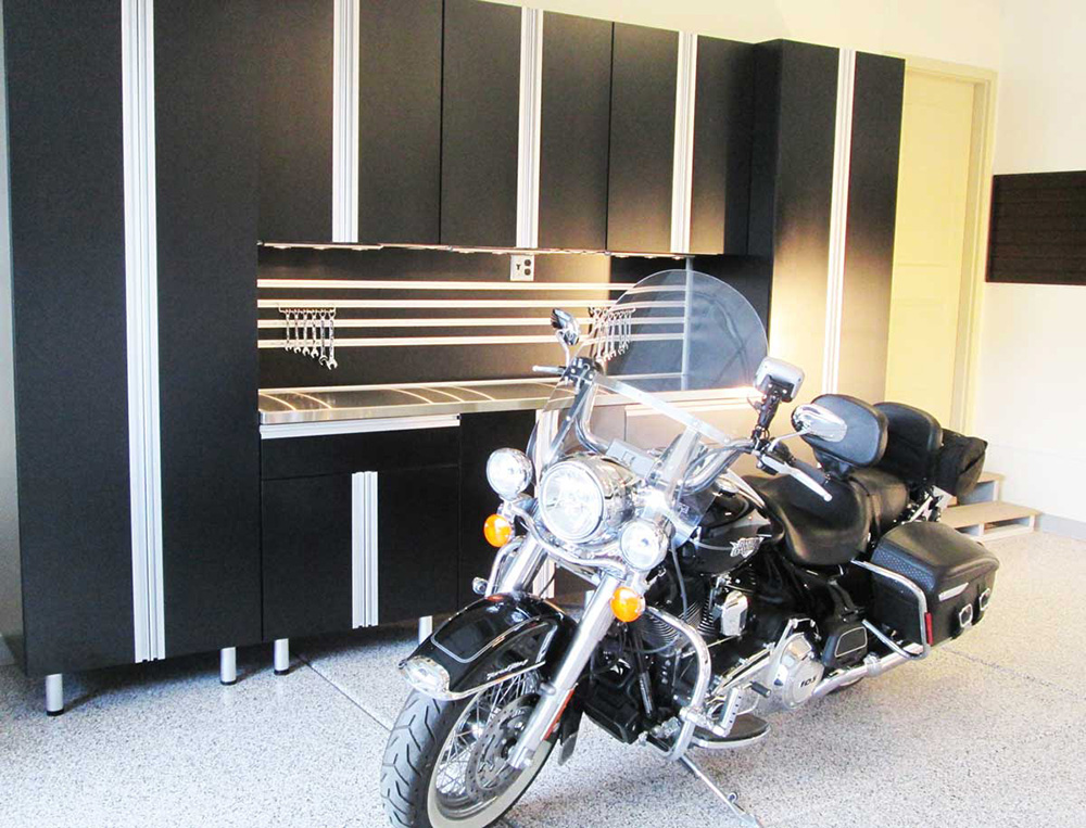 Utah-garage-solution-cabinets-motorcycle